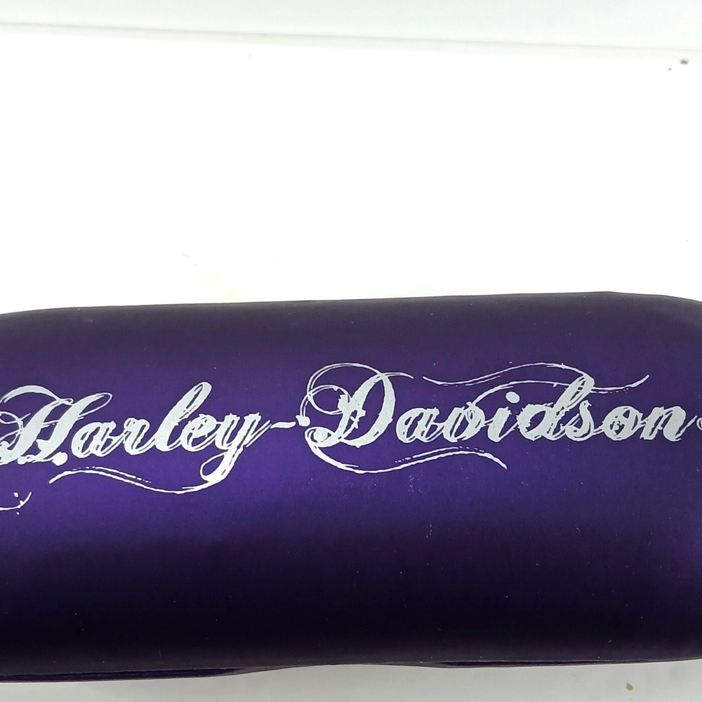 Harley Davidson Hard Clamshell Glasses Sunglasses Case Purple SEE CONDITION